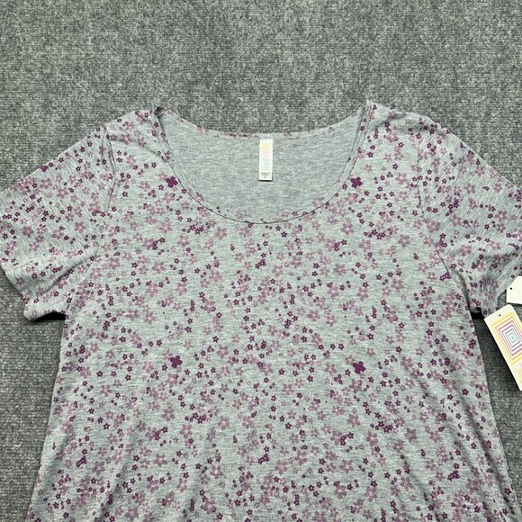 LulaRoe Lot of 2 Classic T-Shirt Womens XL Multicolor Floral Stretch New - Picture 3 of 7